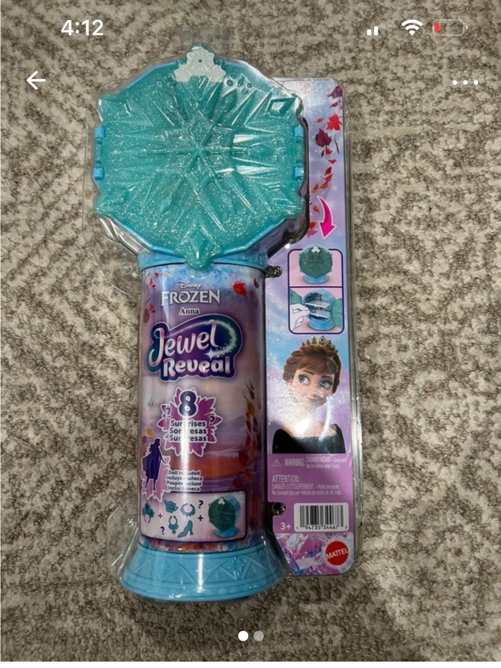 Disney Frozen Anna Jewel Reveal Playset - Teal and Purple Accents